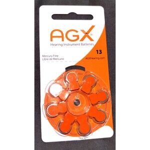 AGX Hearing Instrument Batteries Size 13 New in Package Expired 01/22 - 72 Total